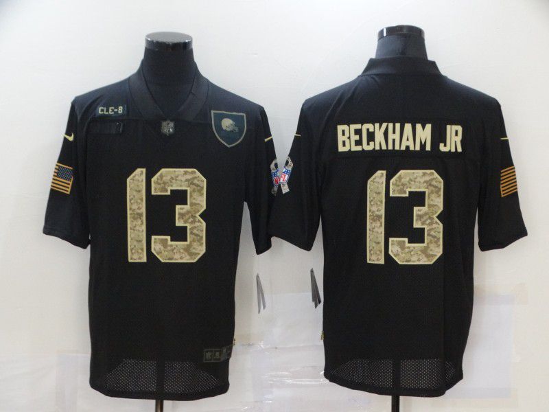 Men Cleveland Browns #13 Beckham jr Black camo Nike Limited NFL Jersey->milwaukee brewers->MLB Jersey